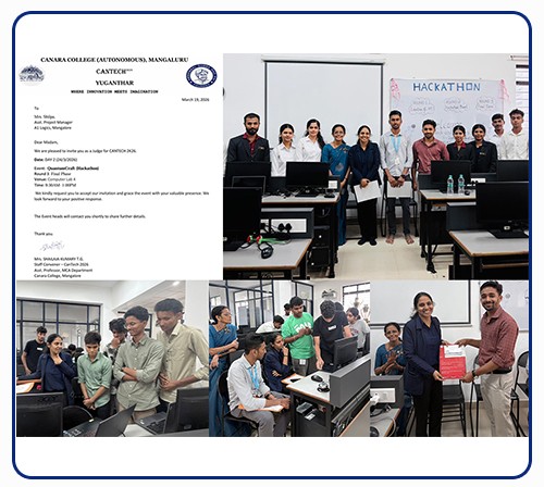 Mrs. Shilpa Mulki, Project Director at A1 Logics, Mangaluru, invited as a judge for CANTECH 2K26