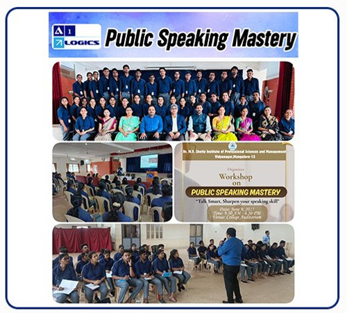 Workshop on Public Speaking Mastery organized, A1 Logics